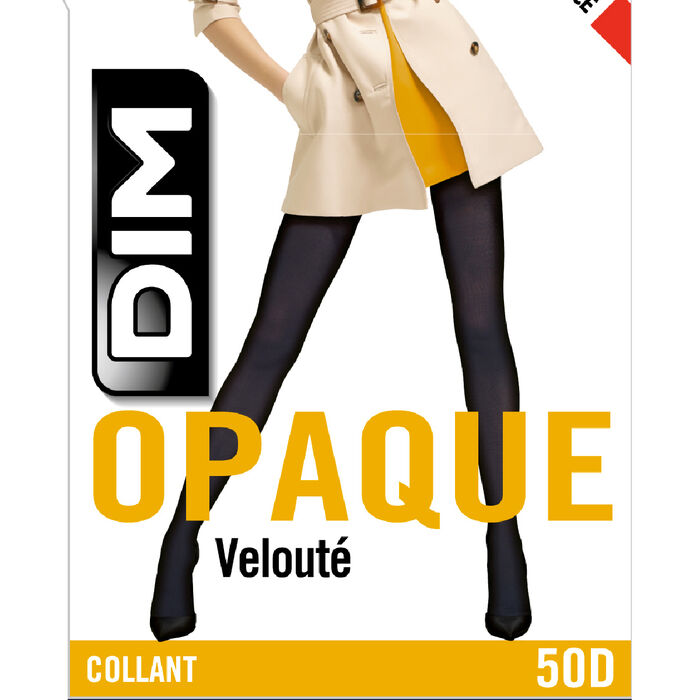 Collant opaque velouté marine 50D Femme Les Opaques, , DIM