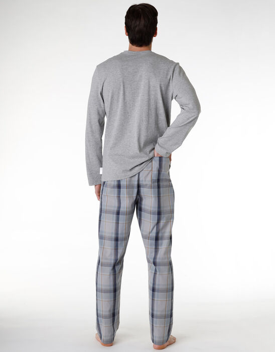 Pyjama homme en jersey de coton, gris chiné, , DIM