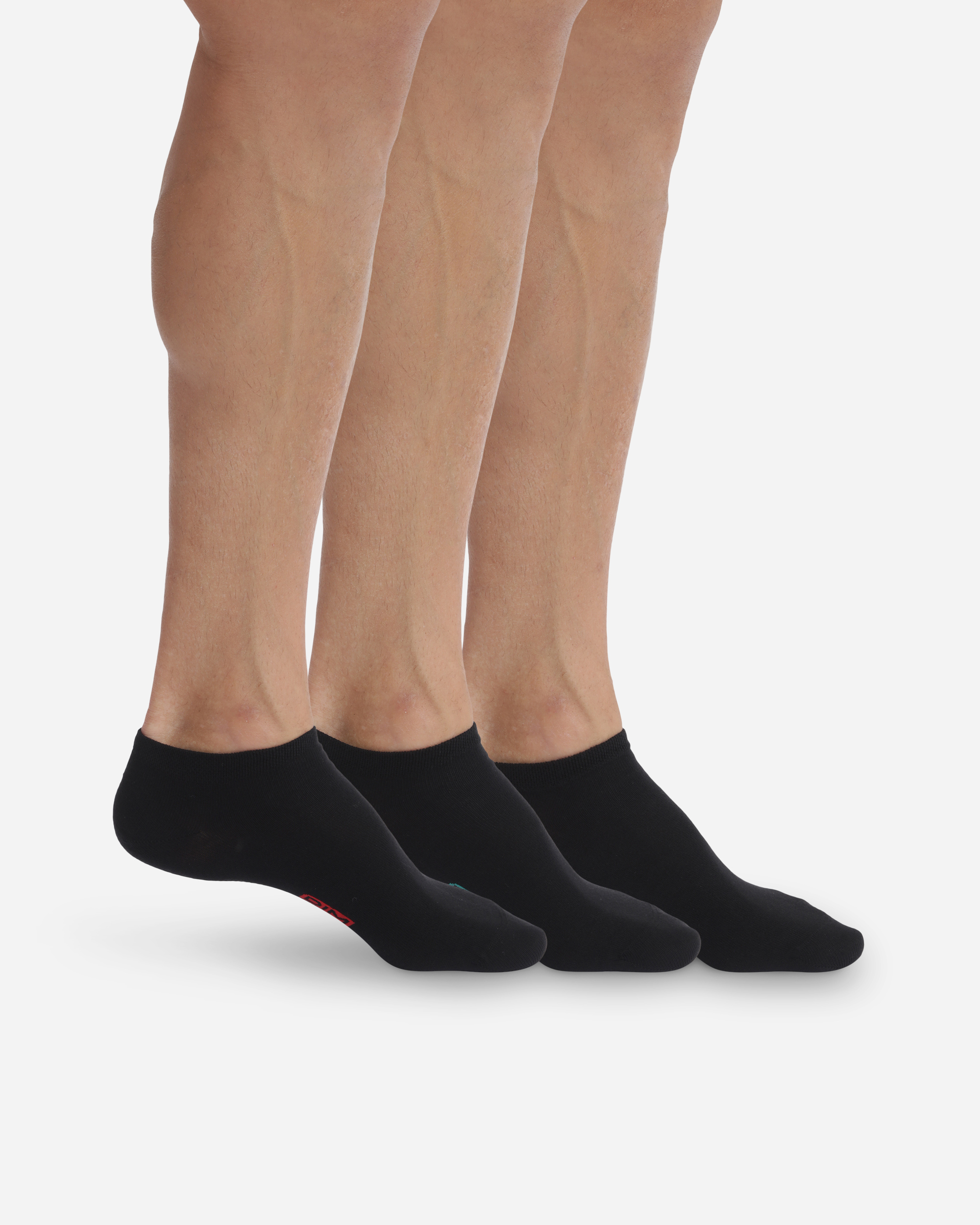 Mi-chaussettes coton X3 noir Homme Basic Coton