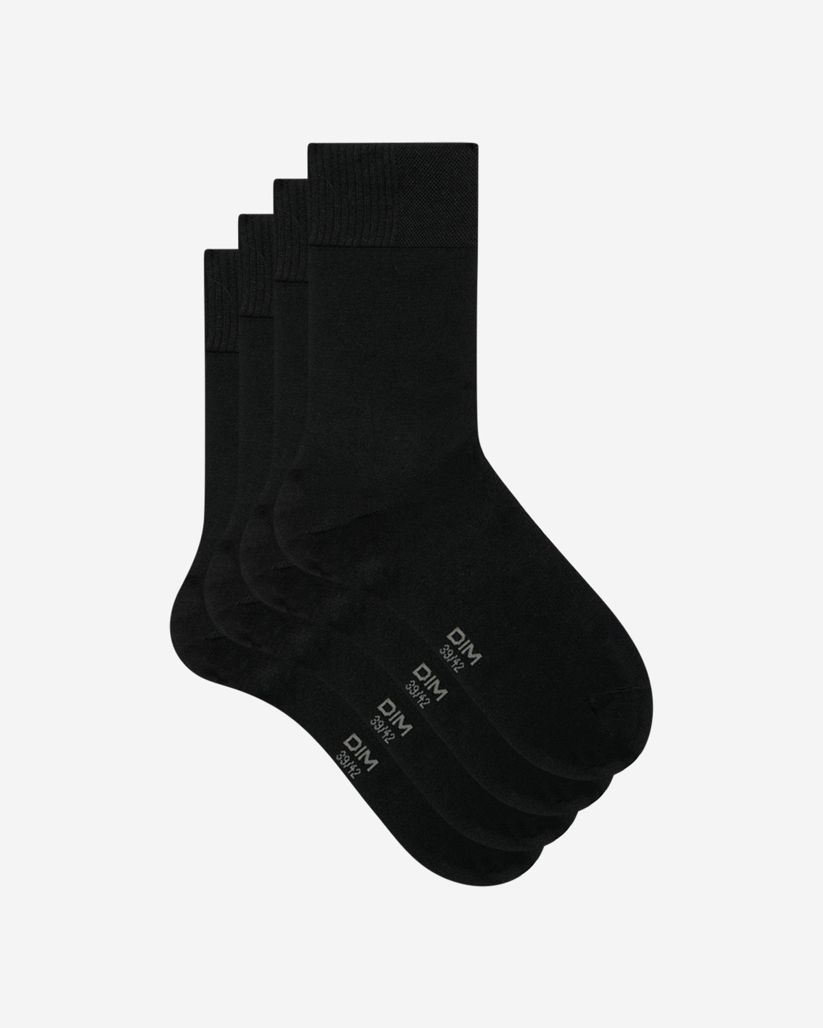 Lot de 2 paires de chaussettes noires Homme - Bambou