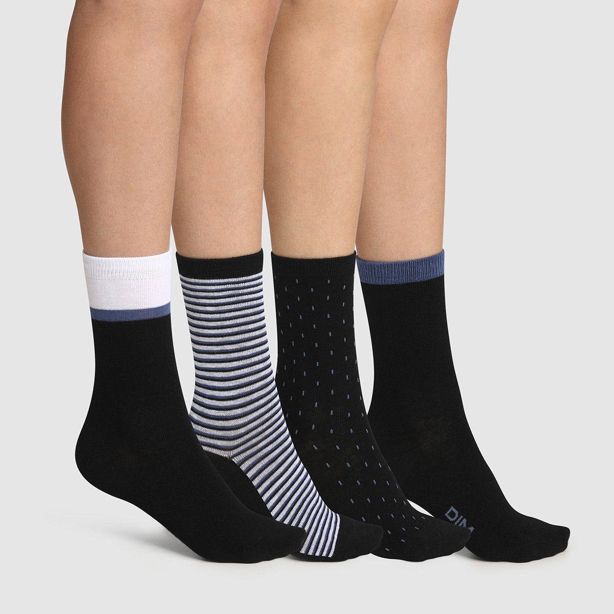 ILovDaisy Lot de 6 paires de chaussettes de sport pour homme et femme -  39-42 35-38 - En coton - Unisexe - Respirantes - Blanc/noir/gris/noir